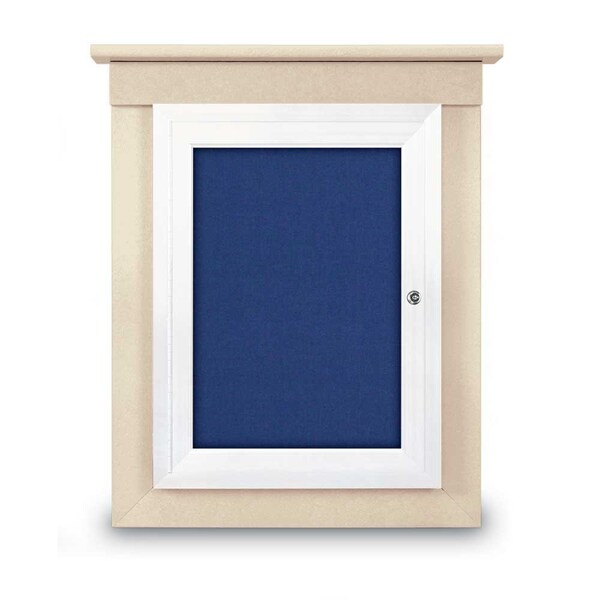 Sliding Glass Enclosed Letterboard, 48"x3, UV9005ACS-BRONZE-BARBLU
